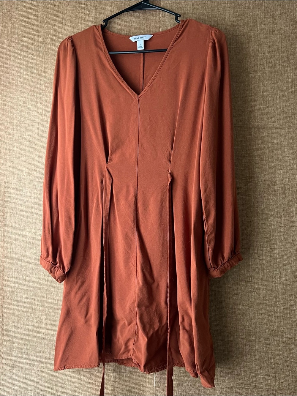 Women's Nine West Knot-Back Long Sleeve Dress